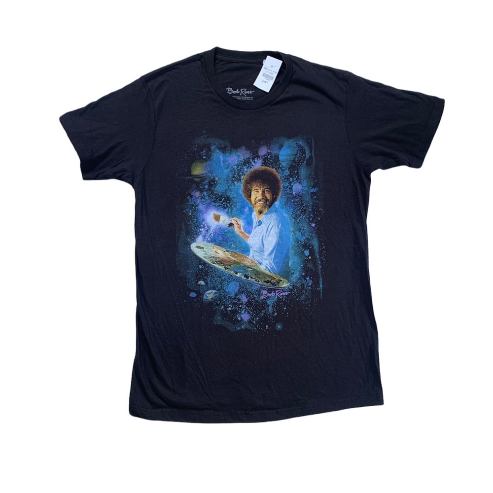 NWT PhilCos Mens Bob Ross Galaxy Joy Of Painting Graphic T-shirt